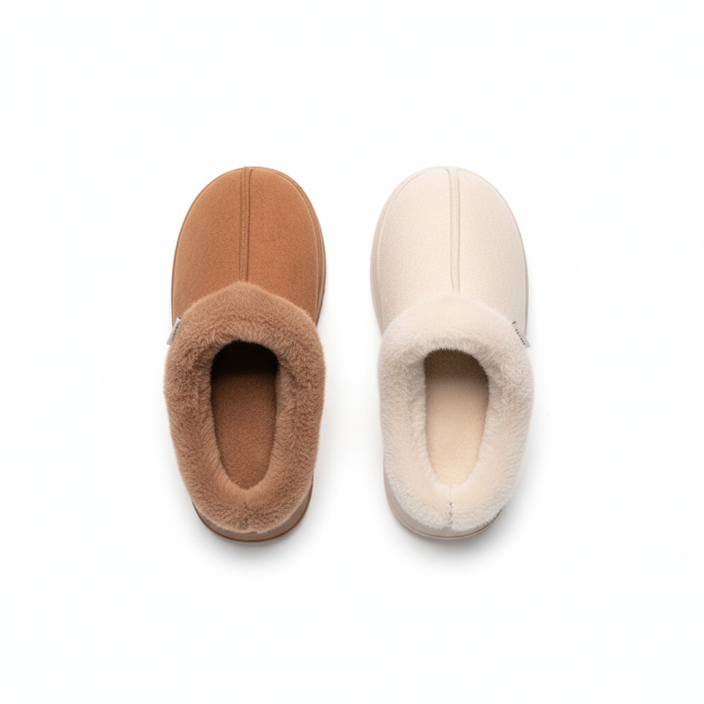 Fashion Women Fluffy Slippers for Autumn and Winter Indoor EVA Thick Sole Anti-Slip and Warm Unisex Slippers for Winter